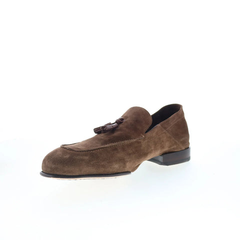 Di Bianco Istria Mens Brown Suede Slip On Loafers & Slip Ons Casual Shoes