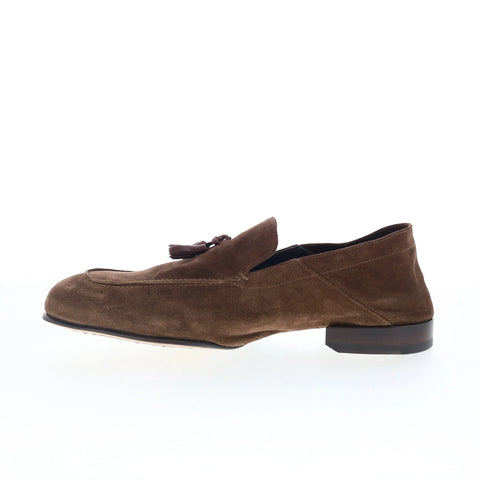 Di Bianco Istria Mens Brown Suede Slip On Loafers & Slip Ons Casual Shoes