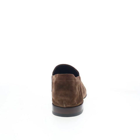 Di Bianco Istria Mens Brown Suede Slip On Loafers & Slip Ons Casual Shoes
