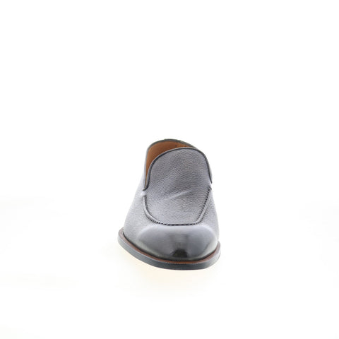 Di Bianco Istria Mens Gray Leather Slip On Loafers & Slip Ons Casual Shoes