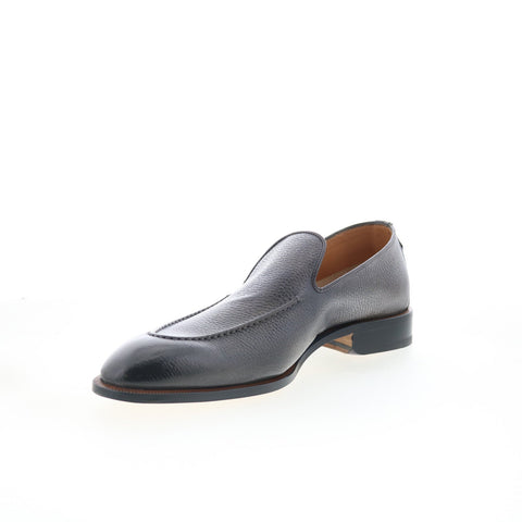 Di Bianco Istria Mens Gray Leather Slip On Loafers & Slip Ons Casual Shoes
