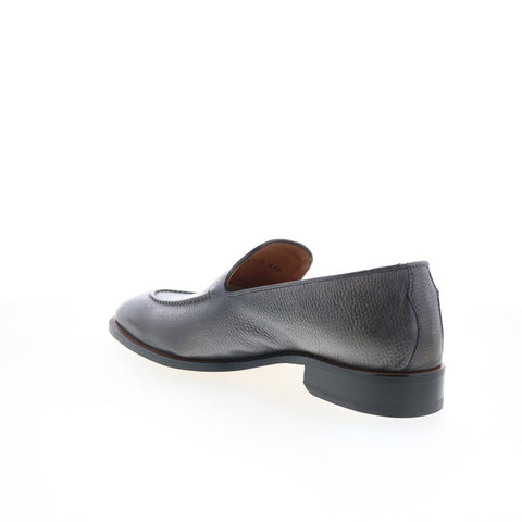 Di Bianco Istria Mens Gray Leather Slip On Loafers & Slip Ons Casual Shoes
