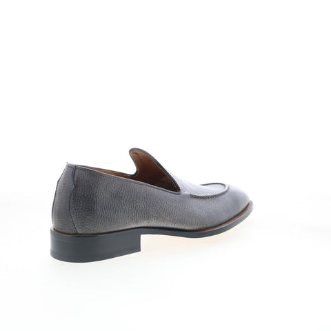 Di Bianco Istria Mens Gray Leather Slip On Loafers & Slip Ons Casual Shoes