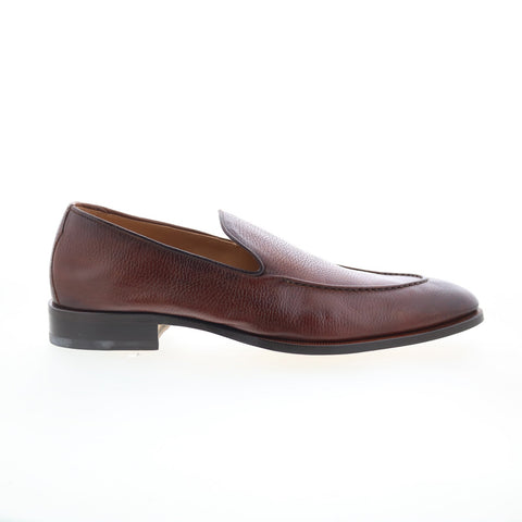Di Bianco Istria Mens Brown Leather Slip On Loafers & Slip Ons Casual Shoes