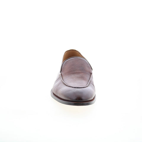 Di Bianco Istria Mens Brown Leather Slip On Loafers & Slip Ons Casual Shoes