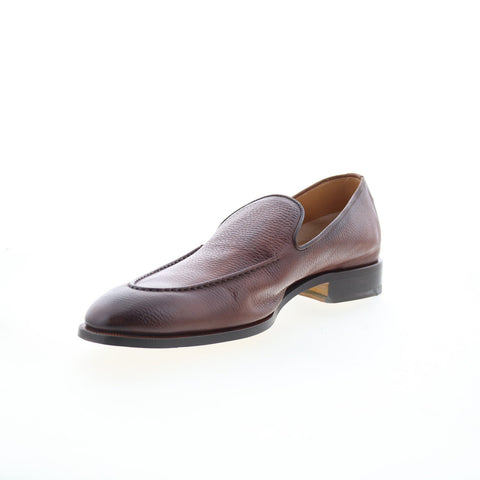 Di Bianco Istria Mens Brown Leather Slip On Loafers & Slip Ons Casual Shoes