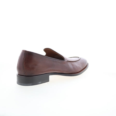 Di Bianco Istria Mens Brown Leather Slip On Loafers & Slip Ons Casual Shoes