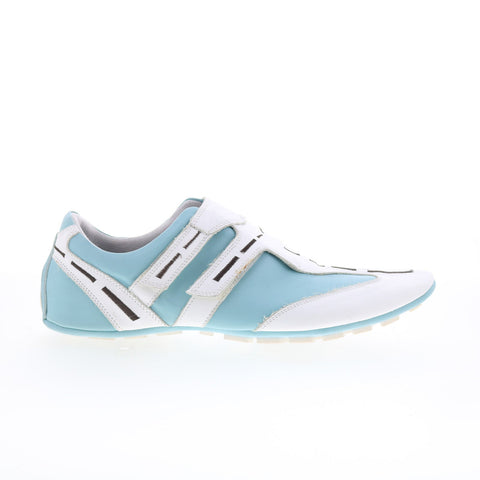 Debut Gomma J8163CL Mens Blue Leather Slip On Lifestyle Sneakers Shoes