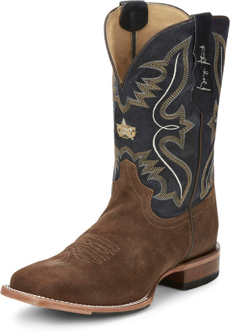 Justin Boots Dillon Square Toe Cowhide Mens Brown Wide Cowboy Western Boots