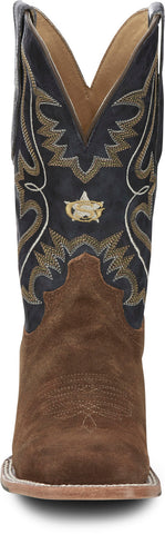 Justin Boots Dillon Square Toe Cowhide Mens Brown Wide Cowboy Western Boots