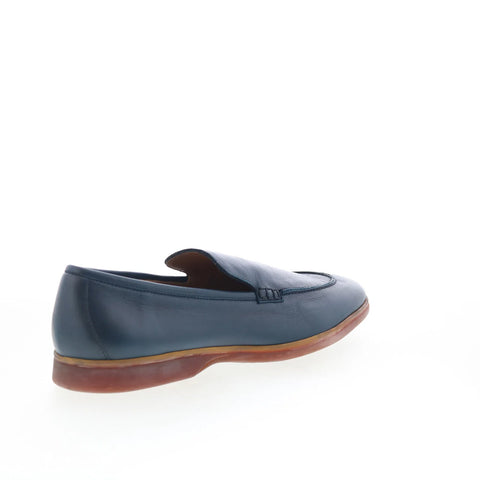 Di Bianco Jouian Mens Blue Leather Slip On Loafers & Slip Ons Casual Shoes