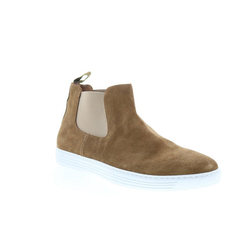 Pastori by Di Bianco Julianus Mens Brown Suede Slip On Chelsea Boots