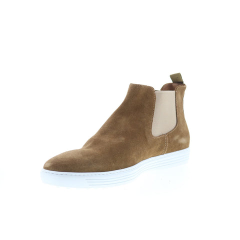 Pastori by Di Bianco Julianus Mens Brown Suede Slip On Chelsea Boots