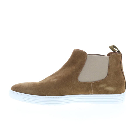 Pastori by Di Bianco Julianus Mens Brown Suede Slip On Chelsea Boots