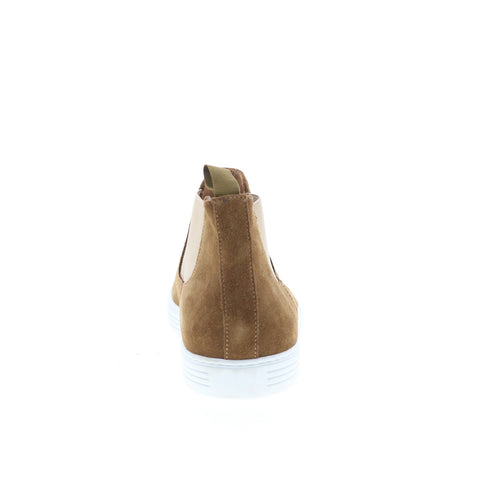 Pastori by Di Bianco Julianus Mens Brown Suede Slip On Chelsea Boots