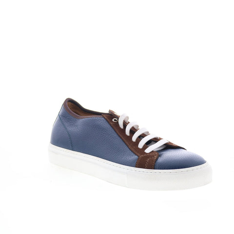 Pastori by Di Bianco Julius Mens Blue Leather Lifestyle Sneakers Shoes