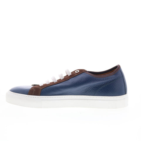 Pastori by Di Bianco Julius Mens Blue Leather Lifestyle Sneakers Shoes