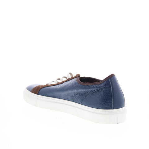 Pastori by Di Bianco Julius Mens Blue Leather Lifestyle Sneakers Shoes