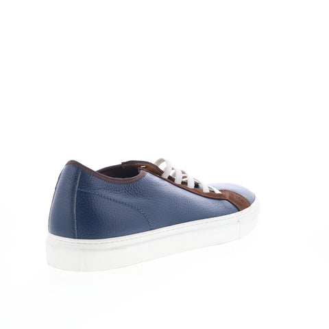 Pastori by Di Bianco Julius Mens Blue Leather Lifestyle Sneakers Shoes