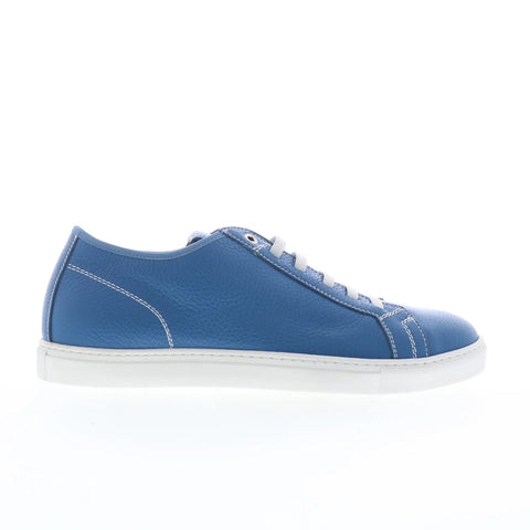 Pastori by Di Bianco Julius Mens Blue Leather Lifestyle Sneakers Shoes