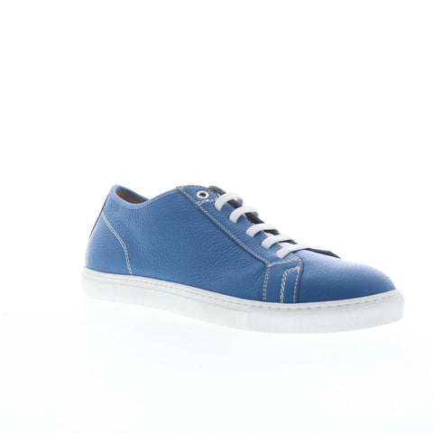 Pastori by Di Bianco Julius Mens Blue Leather Lifestyle Sneakers Shoes