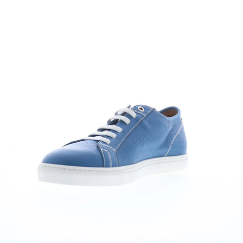 Pastori by Di Bianco Julius Mens Blue Leather Lifestyle Sneakers Shoes