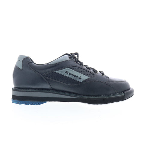 Brunswick Brunpro K1201-1 Mens Black Leather Lace Up Athletic Bowling Shoes