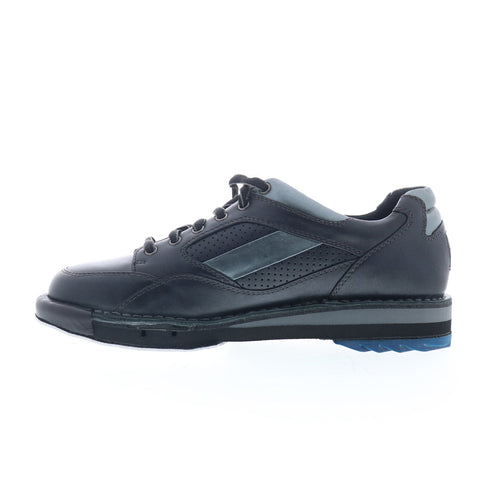 Brunswick Brunpro K1201-1 Mens Black Leather Lace Up Athletic Bowling Shoes