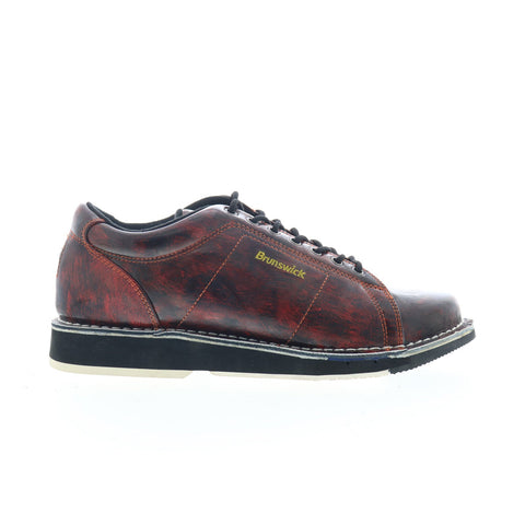Brunswick K300-6 Mens Burgundy Synthetic Lace Up Athletic Bowling Shoes