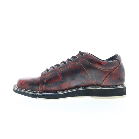 Brunswick K300-6 Mens Burgundy Synthetic Lace Up Athletic Bowling Shoes
