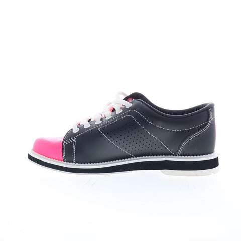Brunswick Copa K540-3 Mens Black Leather Lace Up Athletic Bowling Shoes