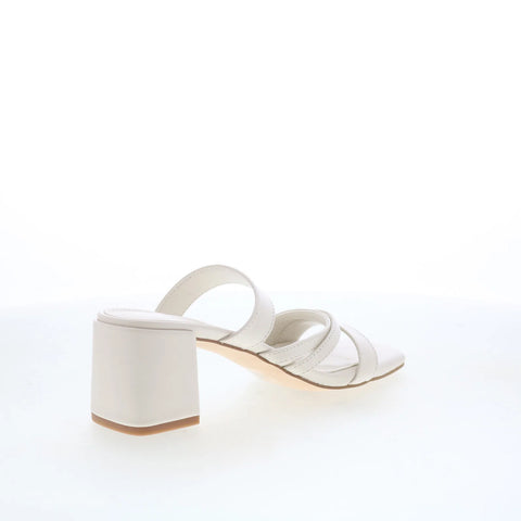 Calvin Klein Pretty KCPRETTY Womens White Leather Slip On Pumps Heels Shoes
