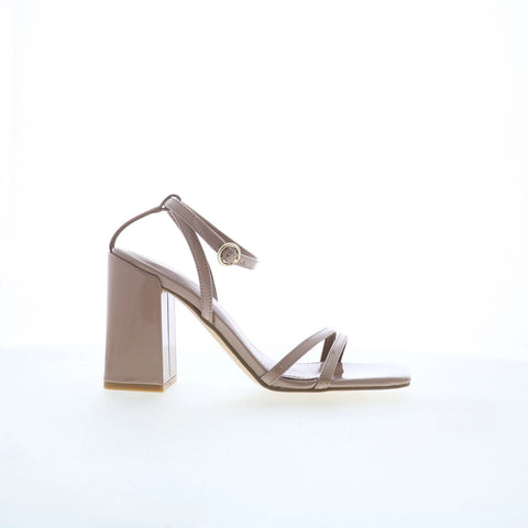 Calvin Klein Sassa KCSASSA Womens Brown Leather Hook & Loop Pumps Heels Shoes