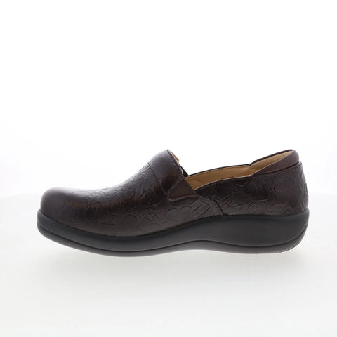 Alegria Keli KEL-275 Womens Brown Leather Slip On Clog Sandals Shoes