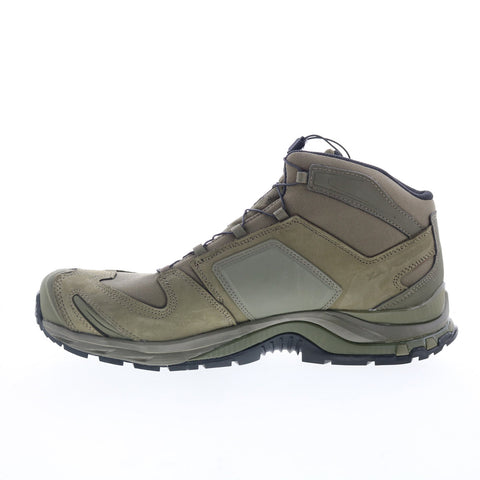 Salomon XA Forces Mid EN 410152 Mens Green Nubuck Lace Up Tactical Boots