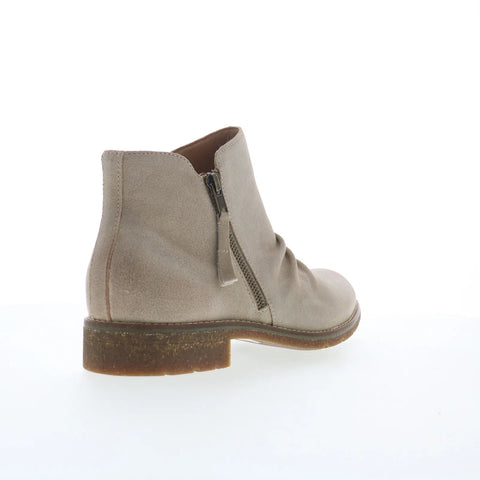 Aetrex Mila LB302 Womens Gray Nubuck Zipper Ankle & Booties Boots
