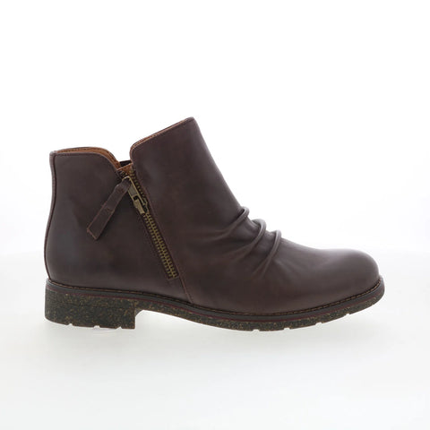 Aetrex Mila LB304 Womens Brown Nubuck Zipper Ankle & Booties Boots