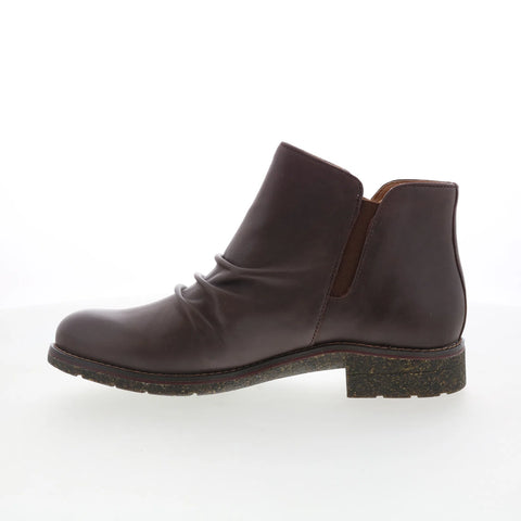 Aetrex Mila LB304 Womens Brown Nubuck Zipper Ankle & Booties Boots