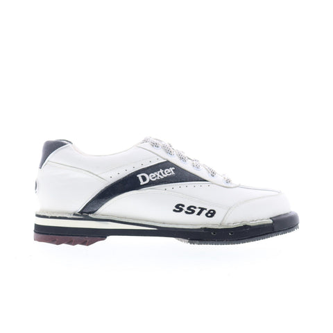 Dexter SST8 LE2-1-2 Womens White Leather Lace Up Athletic Bowling Shoes