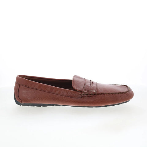 T.B. Phelps Laramie Mens Brown Leather Loafers & Slip Ons Penny Shoes