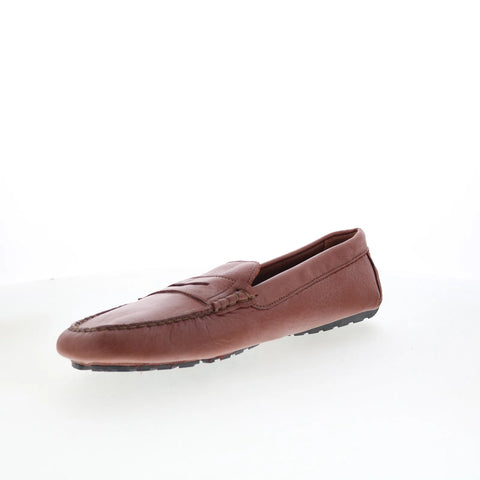 T.B. Phelps Laramie Mens Brown Leather Loafers & Slip Ons Penny Shoes