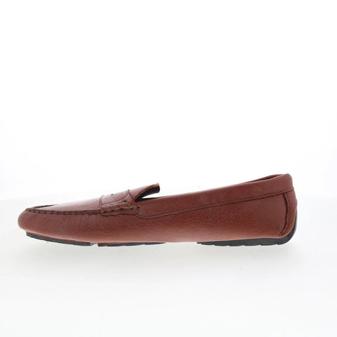 T.B. Phelps Laramie Mens Brown Leather Loafers & Slip Ons Penny Shoes