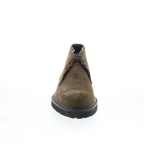 Pastori by Di Bianco Laricus Mens Green Suede Lace Up Chukkas Boots