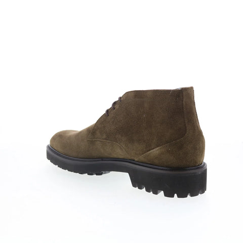 Pastori by Di Bianco Laricus Mens Green Suede Lace Up Chukkas Boots
