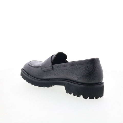 Pastori by Di Bianco Legatoz Mens Black Leather Loafers & Slip Ons Penny Shoes
