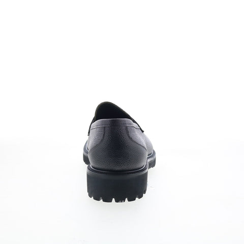 Pastori by Di Bianco Legatoz Mens Black Leather Loafers & Slip Ons Penny Shoes