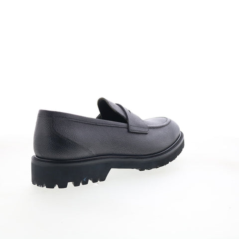 Pastori by Di Bianco Legatoz Mens Black Leather Loafers & Slip Ons Penny Shoes