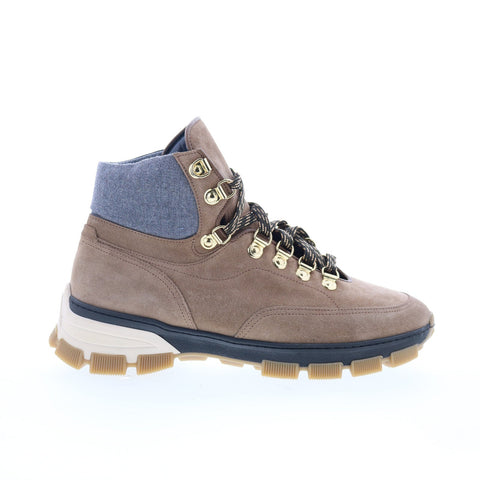 Di Bianco Livigno Mens Brown Suede Lace Up Casual Dress Boots