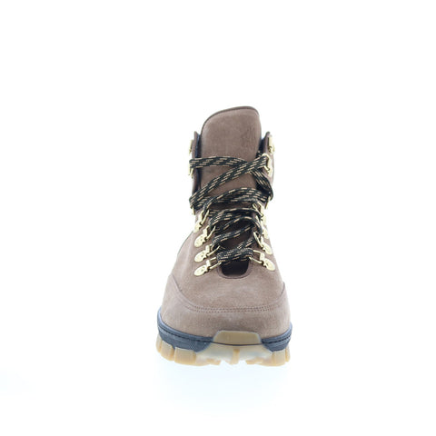 Di Bianco Livigno Mens Brown Suede Lace Up Casual Dress Boots