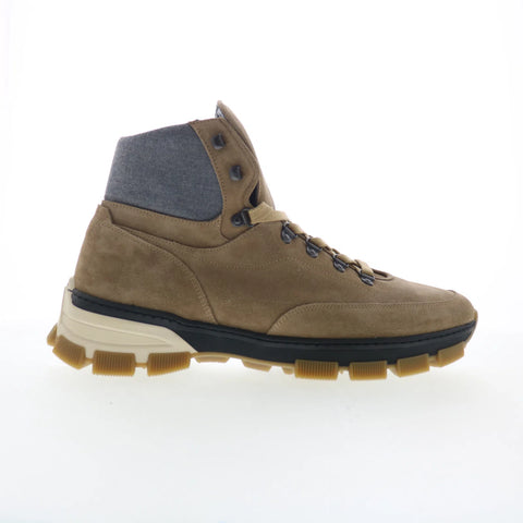 Di Bianco Livigno Mens Brown Suede Lace Up Casual Dress Boots